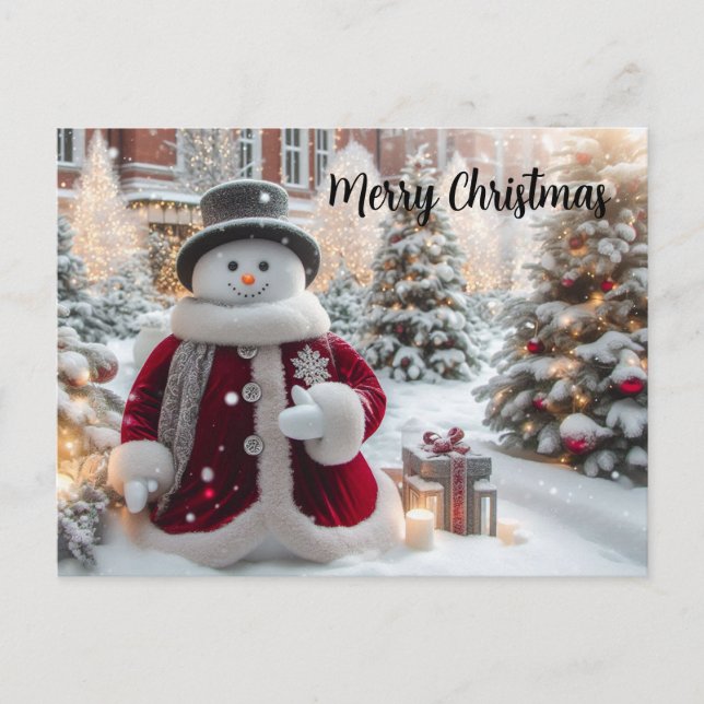 Postal Navidades inteligentes Snowman (Anverso)
