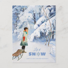 Postal Navidades Jenny Nyström Dejar que nieve CC0118