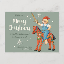 Postal Navidades Jenny Nyström Lill-Nisse montar en CC032
