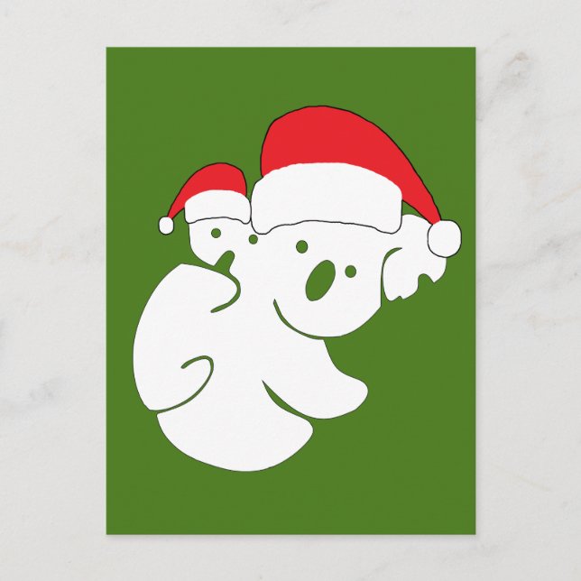Postal Navidades Koala Bears (Anverso)