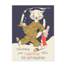 Navidades La divertida cosecha del pijama del gato