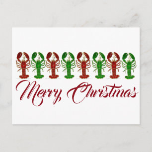 Postal Navidades Langostas