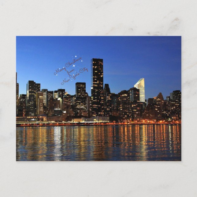 Postal Navidades - Línea aérea de la ciudad de Nueva York (Anverso)