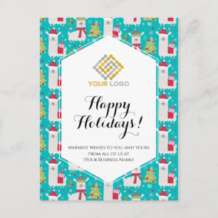 Postal Navidades Llamas Logo Business