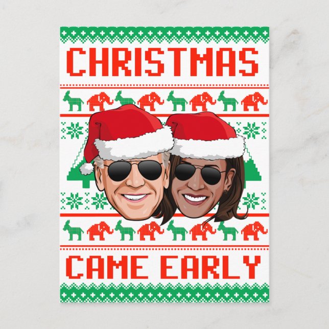 Postal NAVIDADES LLEGARON TEMPRANO - Biden Harris 2020 (Anverso)