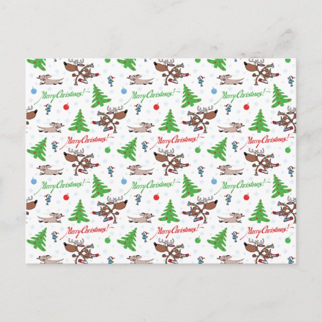 Postal navidades locos venados (Anverso)