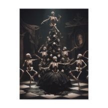 navidades macabros bailando Esqueletos alrededor d