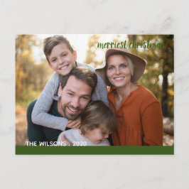 Postal navidades más alegres foto de escritura moderna