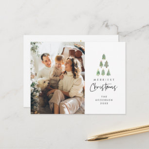 Postal Navidades más graciosos, foto de la familia de árb