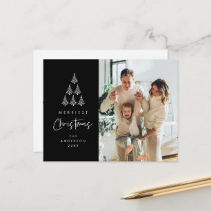 Postal Navidades más graciosos, foto de la familia de árb