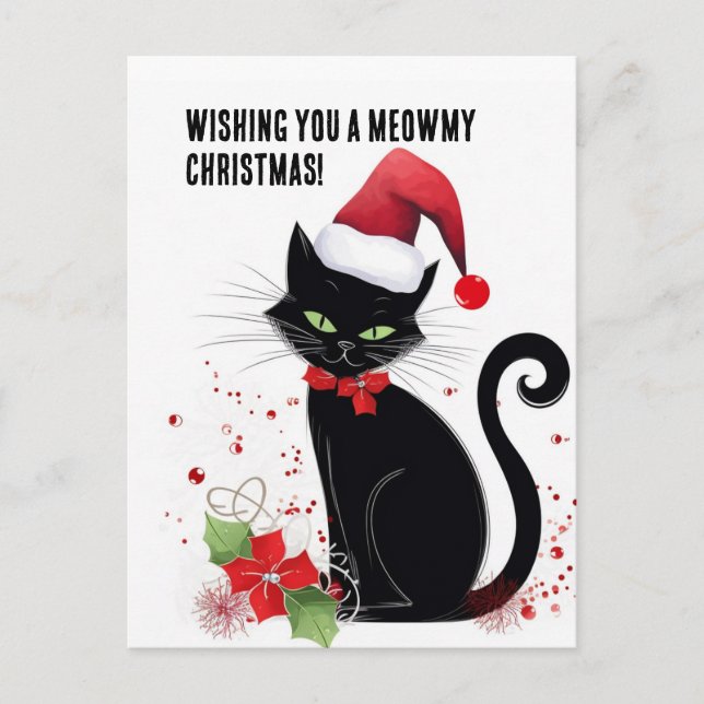 Postal ¡Navidades Meowy! (Anverso)