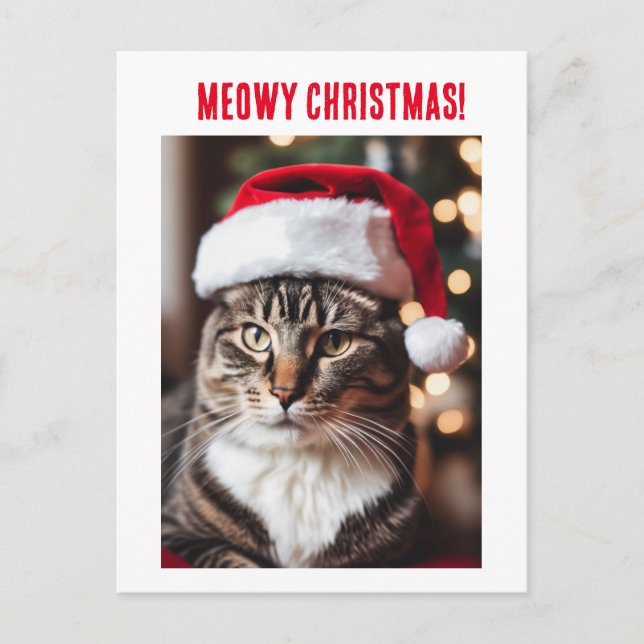 Postal ¡Navidades Meowy! (Anverso)