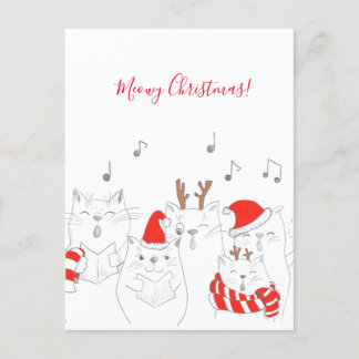 Postal ¡Navidades Meowy! Gatos divertidos/ Personalizados