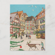 Navidades Mercado Estrasburgo Francia Retro