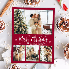 Postal Navidades minimalistas de Bordo White 4 Collages d