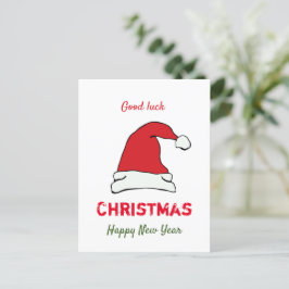 Postal Navidades minimalistas y Año Nuevo Feliz