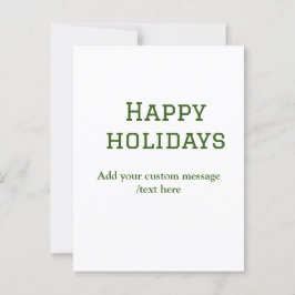 Postal Navidades mínimos de vacaciones felices verdes