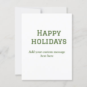 Postal Navidades mínimos de vacaciones felices verdes