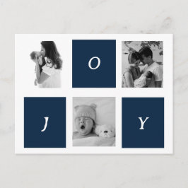 Postal Navidades mínimos | Foto simple en blanco y negro