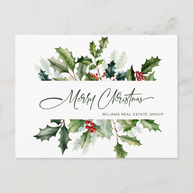 Postal Navidades Mistletoe Holiday Corporate Greeting (Anverso)
