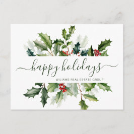 Postal Navidades Mistletoe Holiday Corporate Greeting