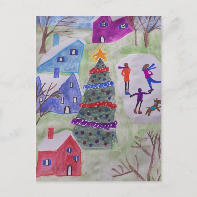 Postal Navidades Navidades de aldeas (Anverso)