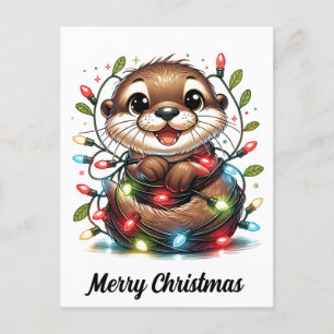 Postal Navidades Navidades Otter