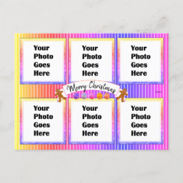 Postal Navidades neones coloridos Postcard HAMbWG