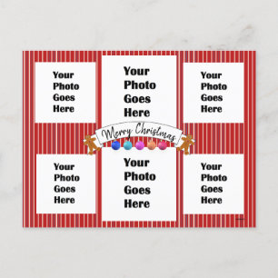 Postal Navidades neones coloridos Postcard HAMbWG