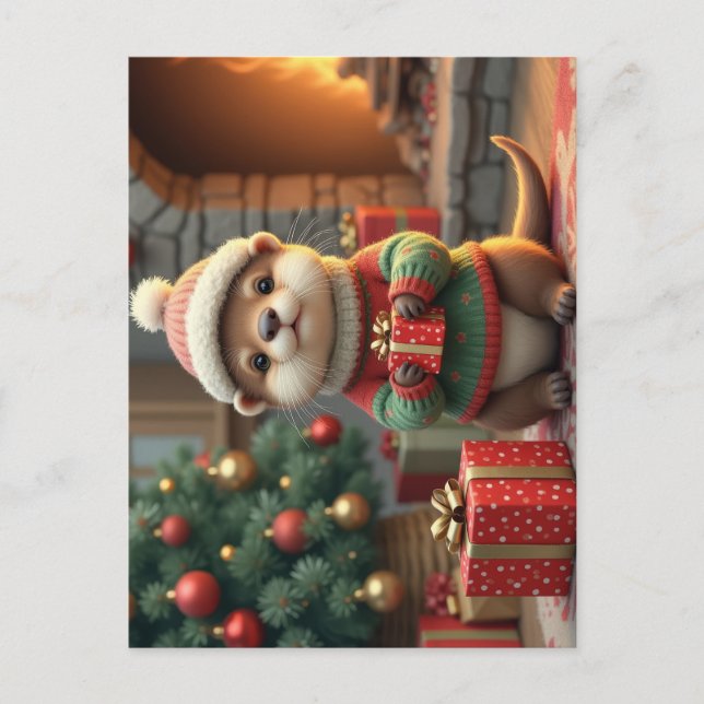 Postal Navidades Otter (Anverso)