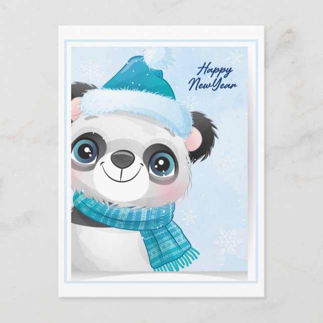 Postal Navidades Panda (Anverso)