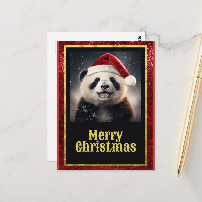 Postal Navidades Panda
