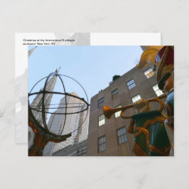 Postal Navidades - Patio del edificio internacional -