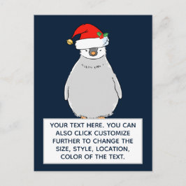 Postal Navidades Penguin Personalizado Textos