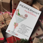 Postal Navidades Peppermint Martini Cocktail Receta<br><div class="desc">Este diseño puede ser personalizado en el área proporcionada cambiando la foto y/o el texto. O puede personalizarse haciendo clic en Personalizar esta plantilla y, a continuación, eligiendo la opción de hacer clic en el personalizar y eliminando o cambiando el color del fondo, agregando texto, cambiando el color o estilo...</div>