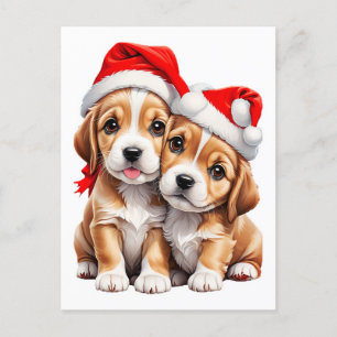 Postal Navidades Perros Cachorros