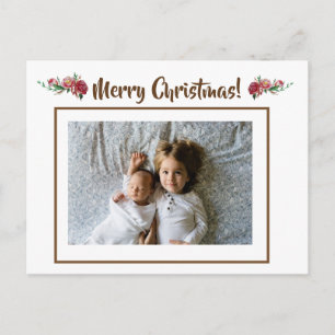 Postal Navidades personalizadas de fotografía de familia
