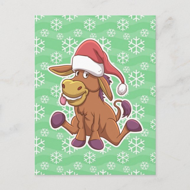 Postal Navidades Personalizado del burro (Anverso)