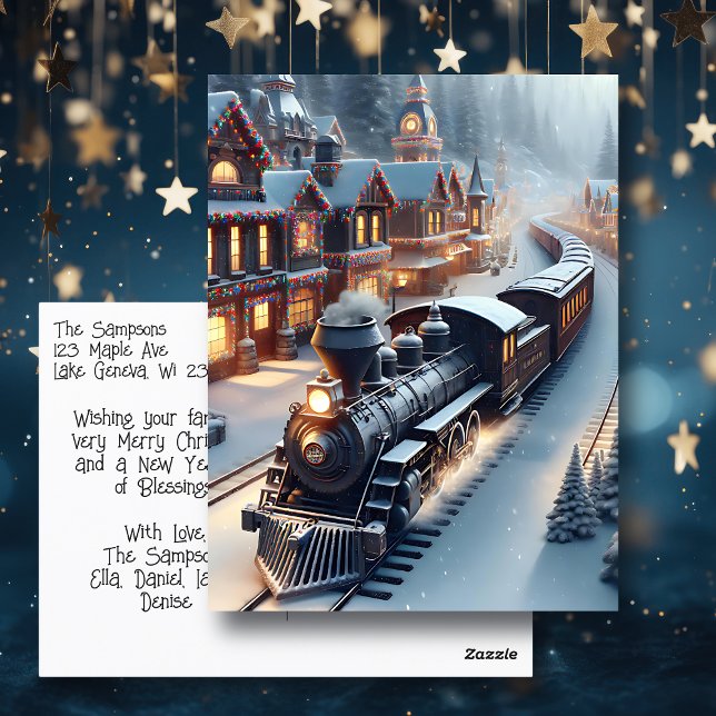 Postal Navidades personalizados de trenes de época (Subido por el creador)