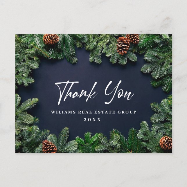 Postal Navidades Pine Cones Corporate Gracias De Navidad (Anverso)