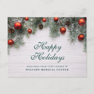 Postal Navidades Pine Cones Saludos Corporativos De Festi
