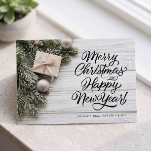 Postal Navidades Pine Tree Merry Christmas Greet
