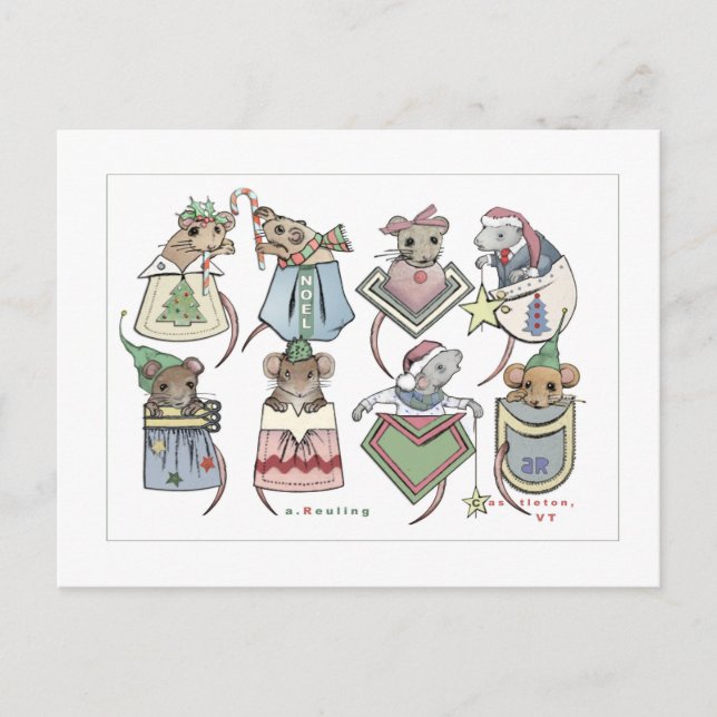Postal Navidades Pocket Mice (Anverso)