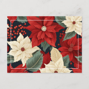 Postal Navidades Poinsettia