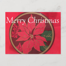 Postal Navidades Poinsettia ~ Postcard