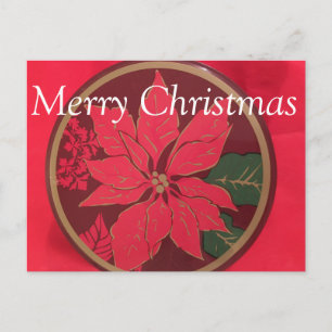 Postal Navidades Poinsettia ~ Postcard