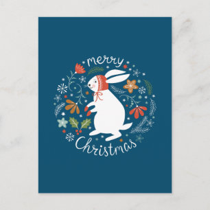 Postal Navidades populares baratos escandinavos Bunny