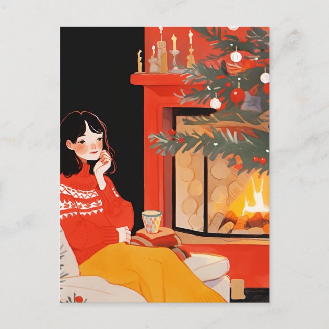 Postal Navidades por la mañana (Anverso)