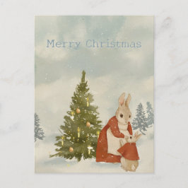 Postal Navidades Rabbit Peter Vintage