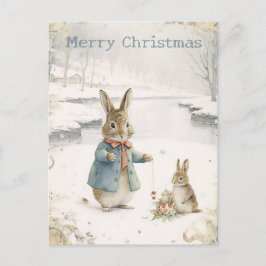 Postal Navidades Rabbit Peter Vintage